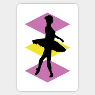 Dancing Silhouette with Coloured Diamonds Sticker